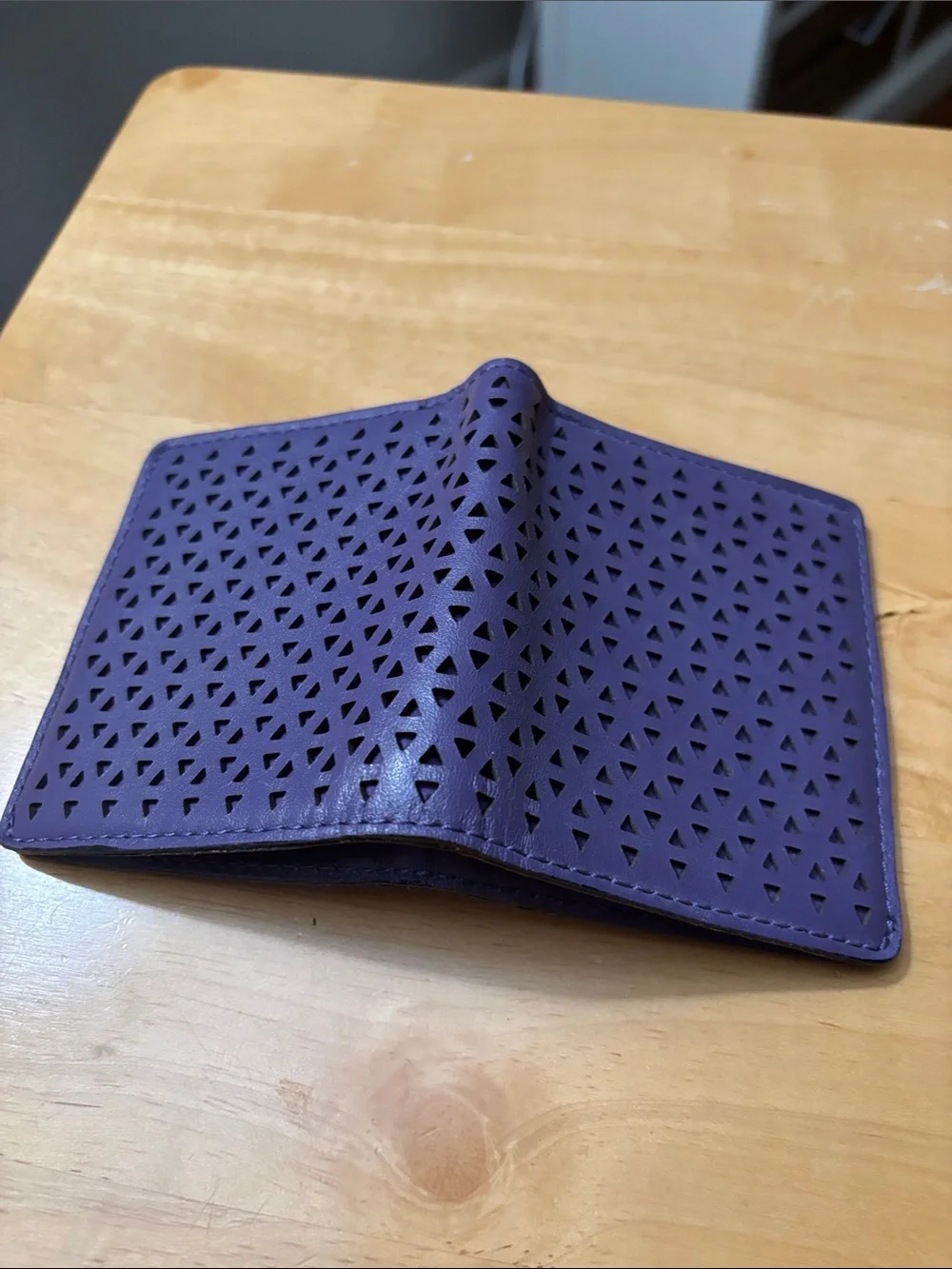 Patricia Nash Purple Perforated Leather Wallet